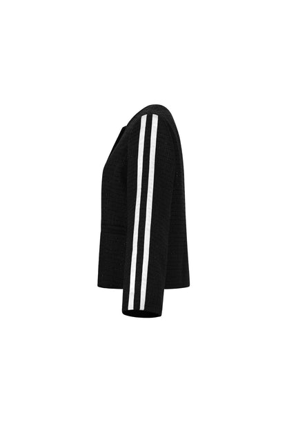 Woven Polyester Fiber Women's Jacket Elegant Plaid Fall/Winter