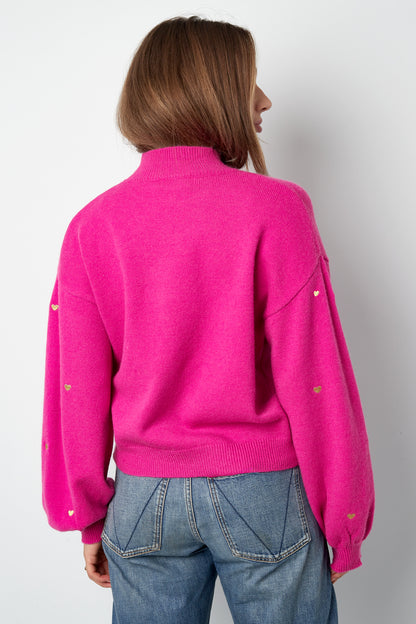 Acrylic Knit Sweater Casual Heart Pattern Fall/Winter
