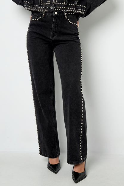 Woven Cotton Women's Straight Leg Pants Street Solid Color