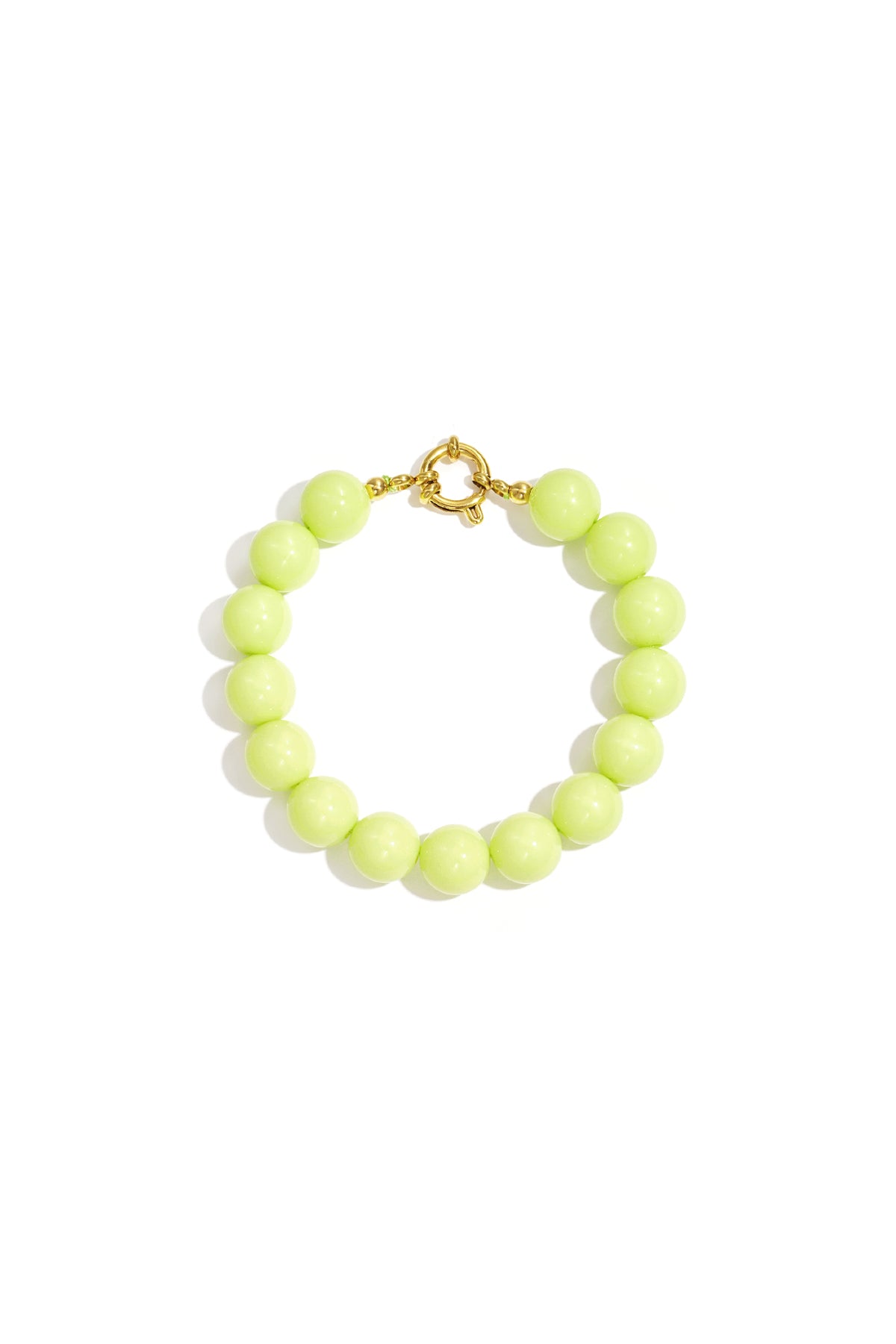 Necklace with medium beads and front closure-12mm