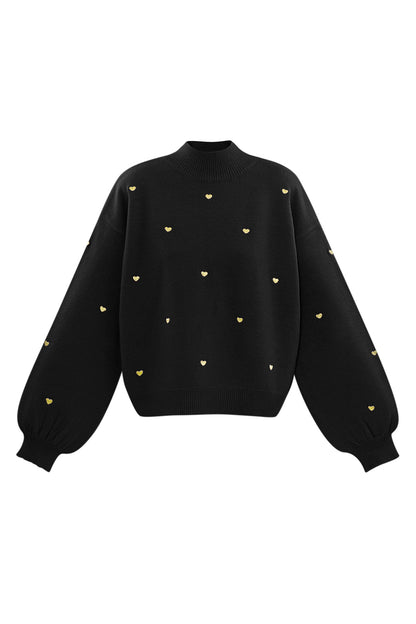 Acrylic Knit Sweater Casual Heart Pattern Fall/Winter