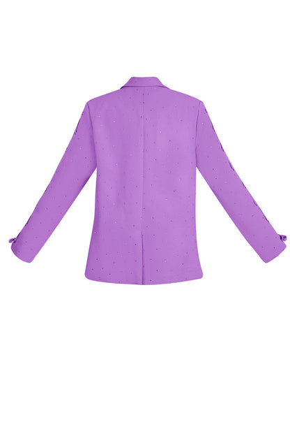Polyester Women's Blazer Set Lace-Up Sleeve Design