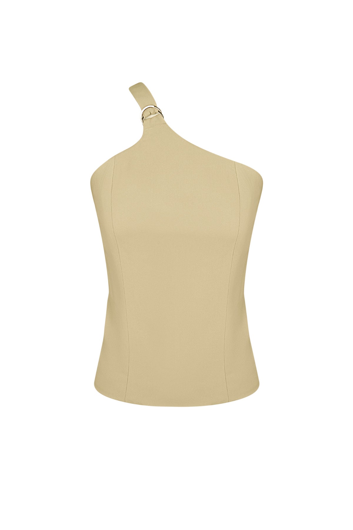 Polyester Women's Sleeveless Top One-Shoulder Asymmetric Design