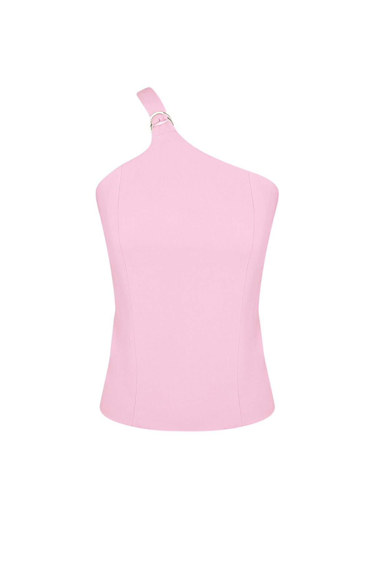 Polyester Women's Sleeveless Top One-Shoulder Asymmetric Design