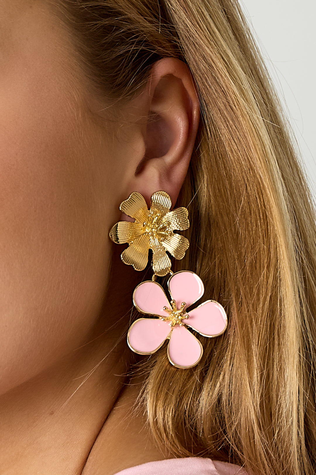earrings 2 times flower