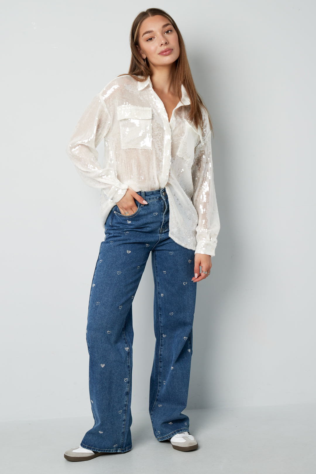 Woven Polyester Fiber Women's Blouse Elegant Solid Color Spring/Summer