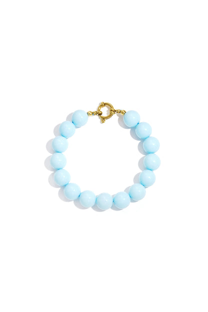 Necklace with medium beads and front closure-12mm