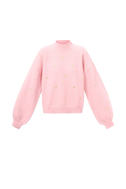 Acrylic Knit Sweater Casual Heart Pattern Fall/Winter